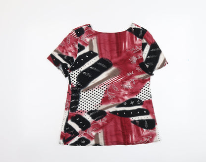 Womens UK Size 12 Saloos Red Basic T-Shirt