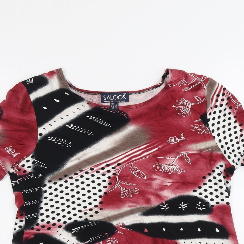Womens UK Size 12 Saloos Red Basic T-Shirt