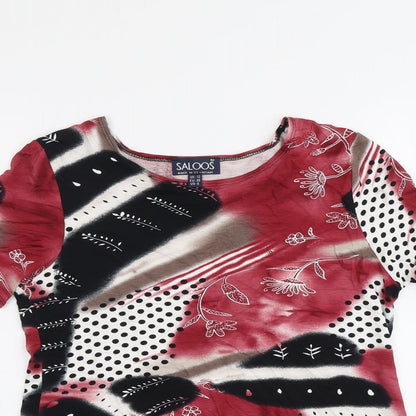 Womens UK Size 12 Saloos Red Basic T-Shirt