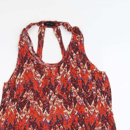 Womens UK Size 14 New Look Red Basic Tank