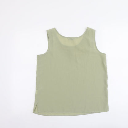 Womens UK Size 12 Berkertex Green Basic Tank