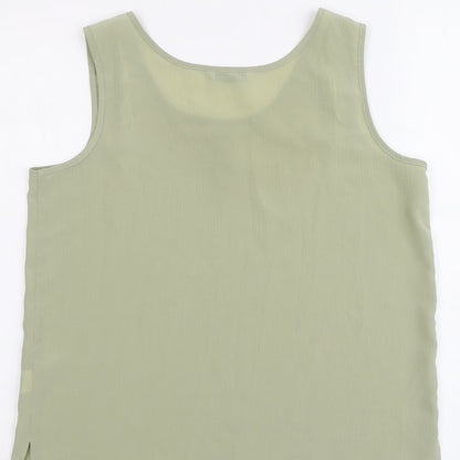 Womens UK Size 12 Berkertex Green Basic Tank