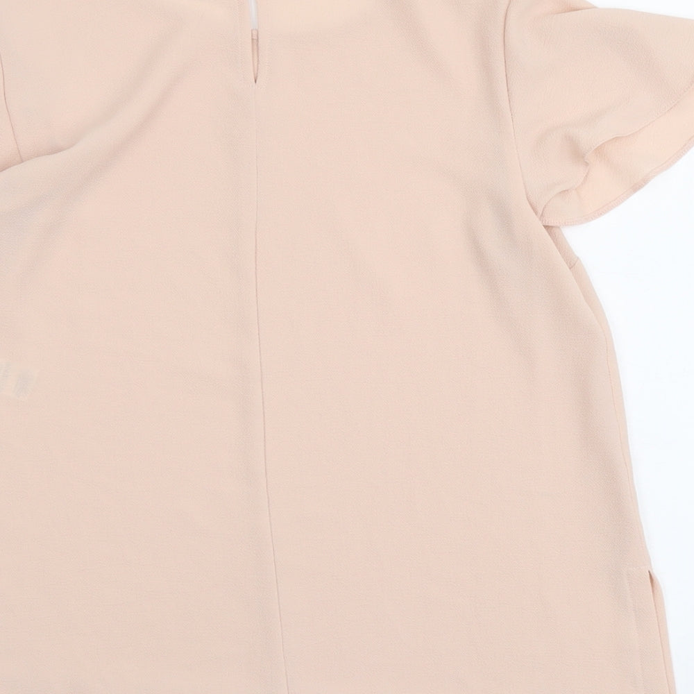 Womens UK Size 8 Dorothy Perkins Pink Basic T-Shirt