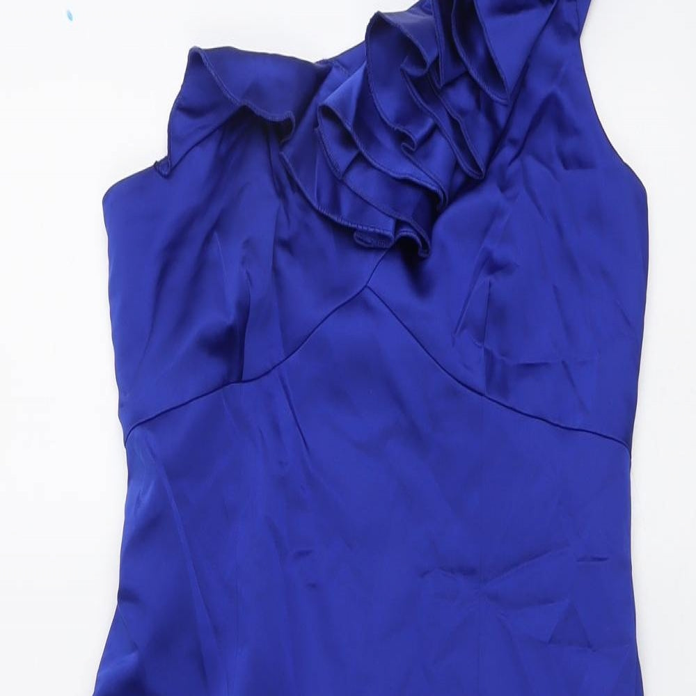 NEXT Womens Beige Polyester Bodycon Size 12 One Shoulder Zip