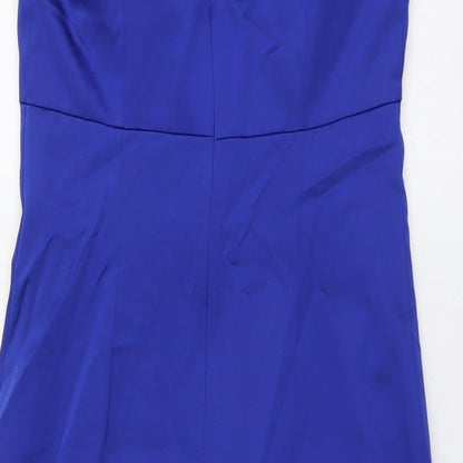 NEXT Womens Beige Polyester Bodycon Size 12 One Shoulder Zip