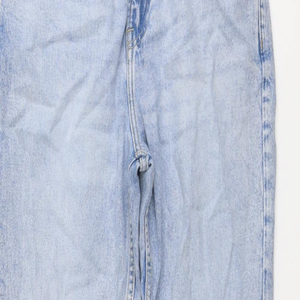 H&M Mens Blue Cotton Straight Jeans Size 31 in L32 in Regular Button