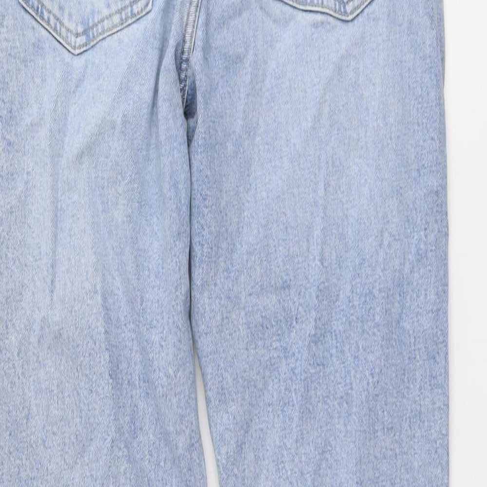 H&M Mens Blue Cotton Straight Jeans Size 31 in L32 in Regular Button