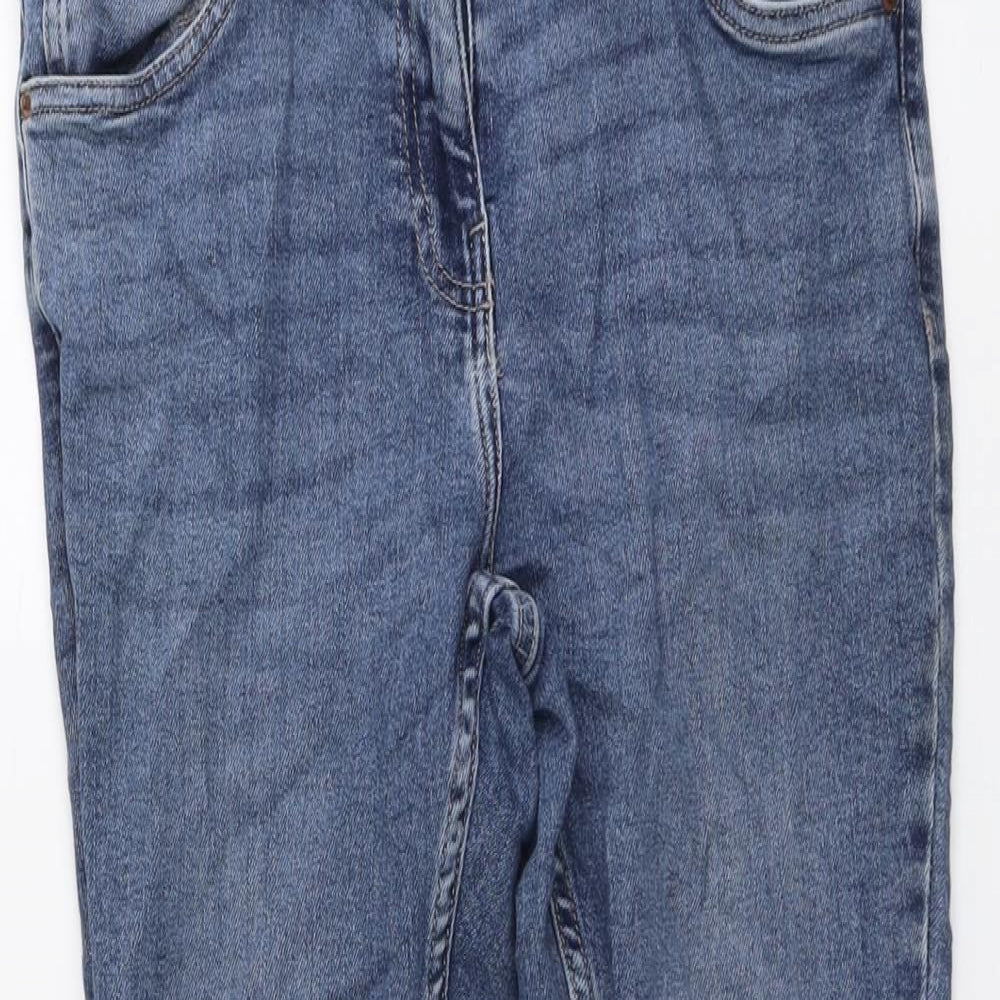 NEXT Womens Blue Cotton Skinny Jeans Size 12 L28 in Regular Button