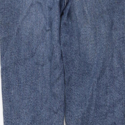 NEXT Womens Blue Cotton Skinny Jeans Size 12 L28 in Regular Button