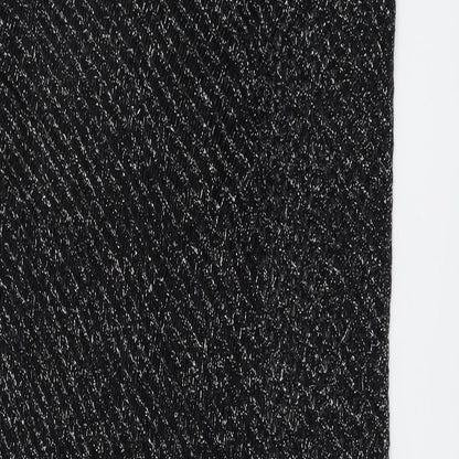 Marks and Spencer Womens Black Geometric Cotton A-Line Size S Round Neck Pullover