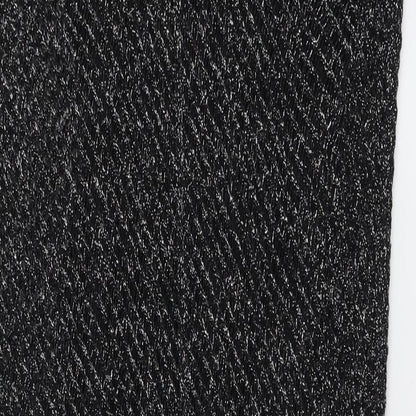 Marks and Spencer Womens Black Geometric Cotton A-Line Size S Round Neck Pullover