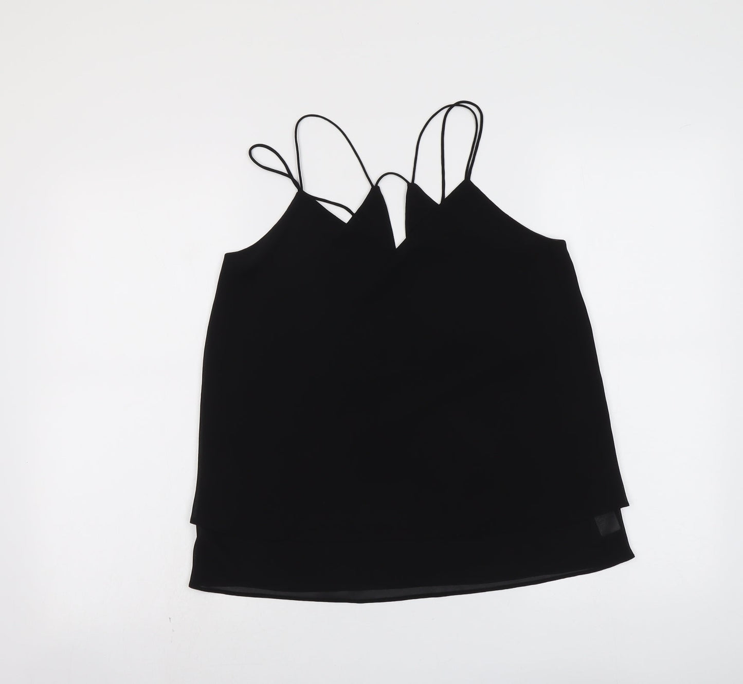 Womens UK Size 10 New Look Black Basic Tank