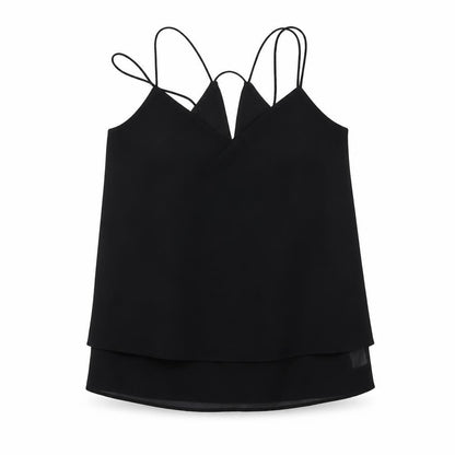 Womens UK Size 10 New Look Black Basic Tank