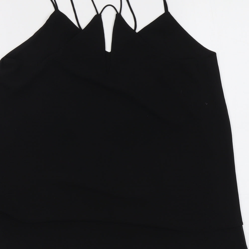 Womens UK Size 10 New Look Black Basic Tank