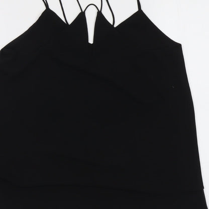 Womens UK Size 10 New Look Black Basic Tank