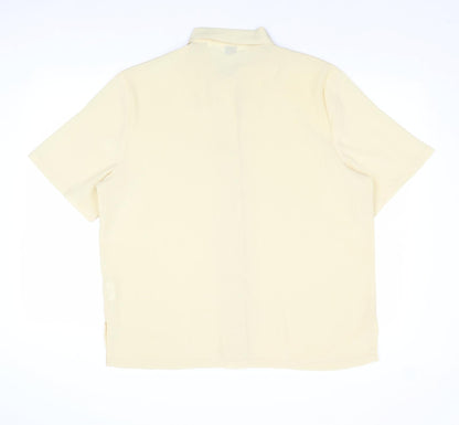 Womens UK Size 16 Damart Yellow Basic Button-Up