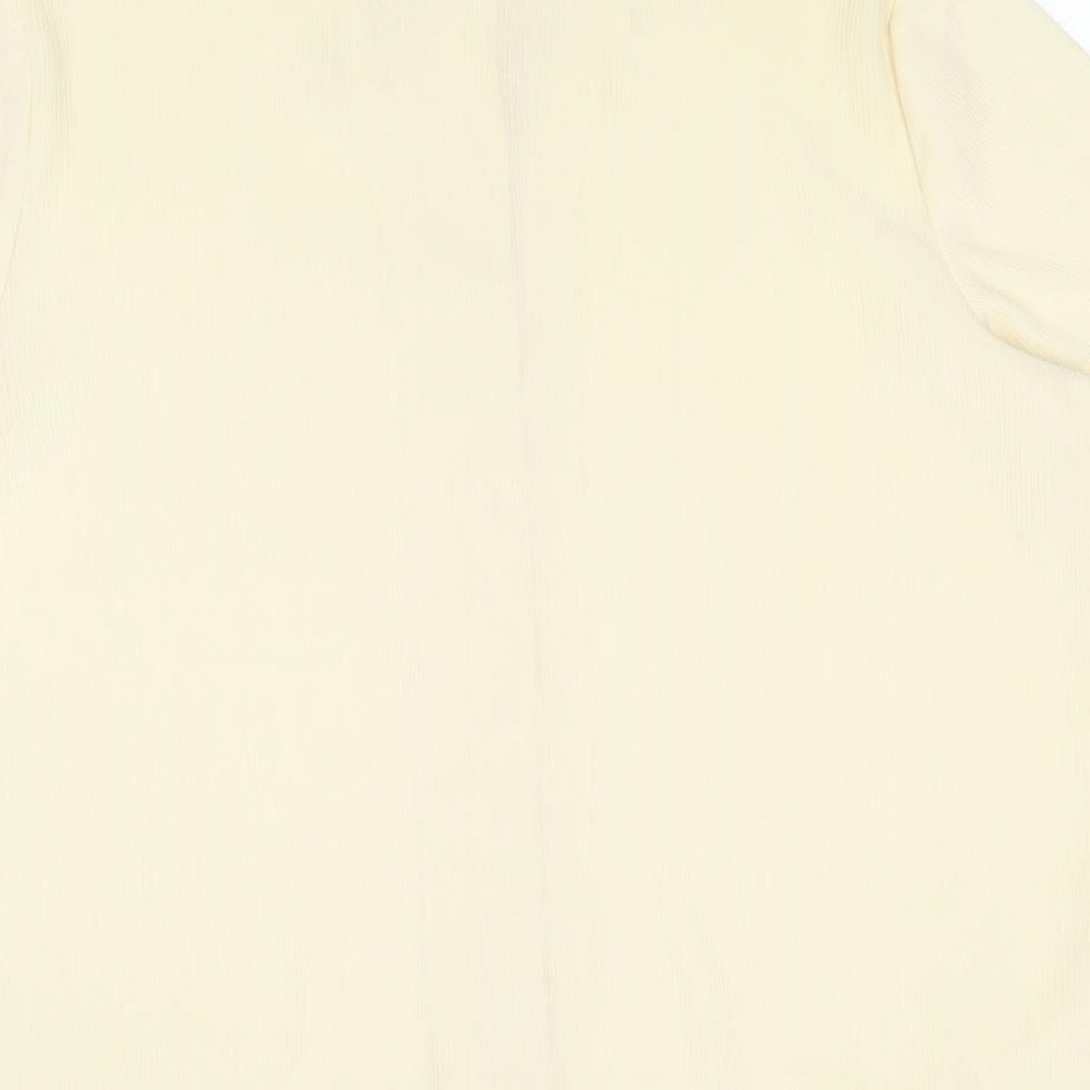 Womens UK Size 16 Damart Yellow Basic Button-Up