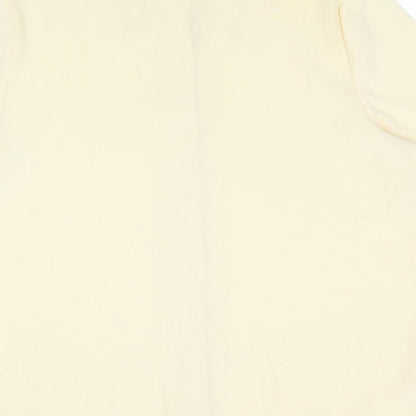 Womens UK Size 16 Damart Yellow Basic Button-Up