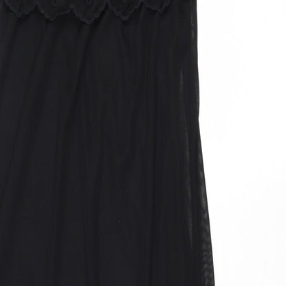 Miss Selfridge Womens Black Polyester Maxi Size 10 Round Neck Pullover