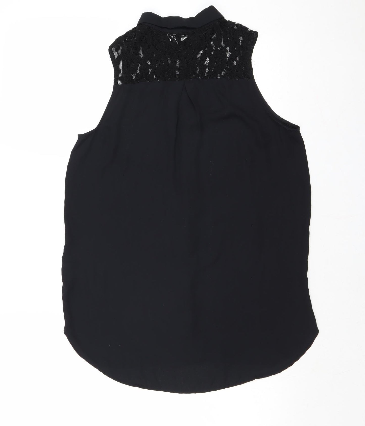Womens UK Size 10 Divided by H&M Black Basic Button-Up