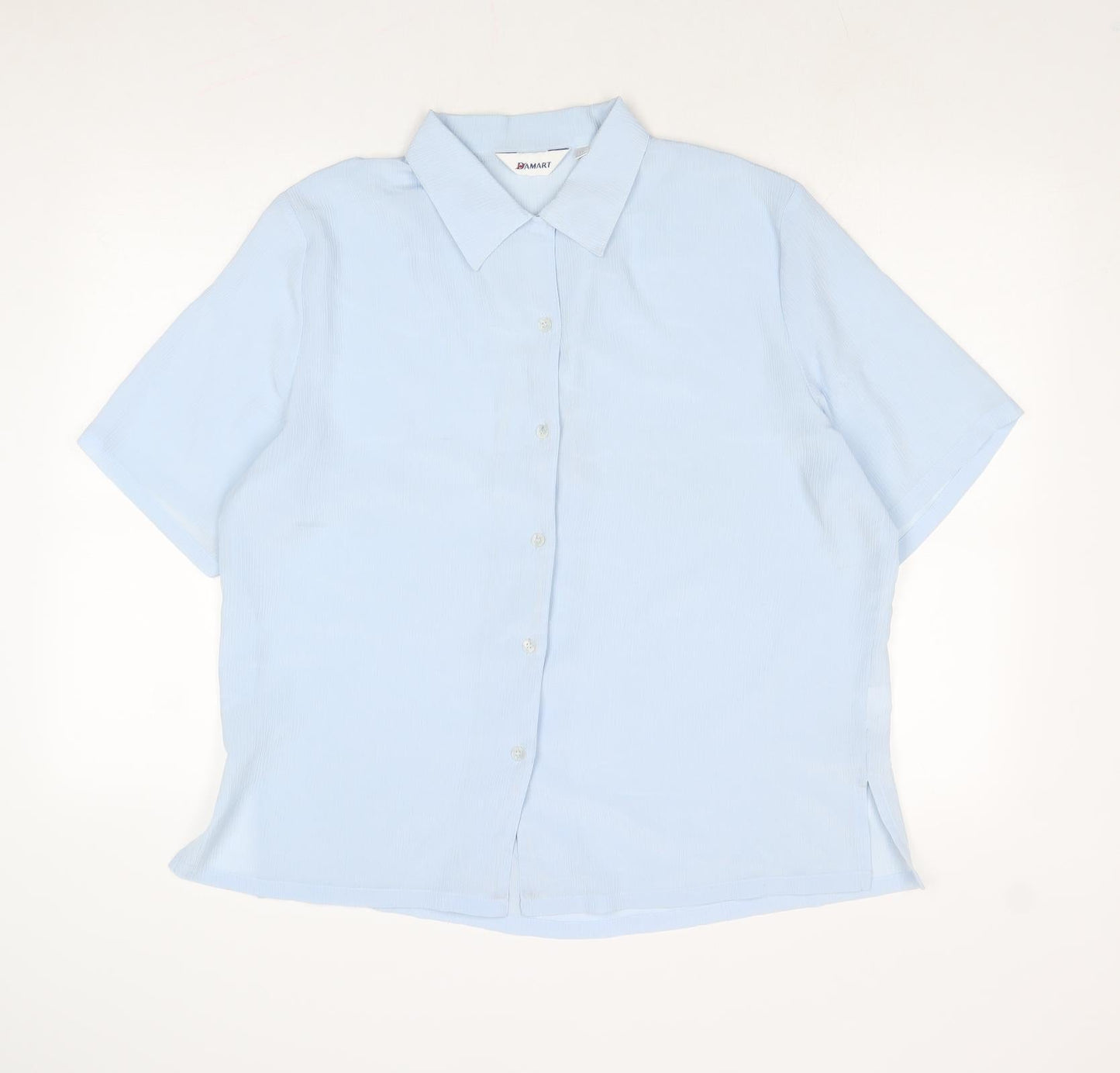Womens UK Size 16 Damart Blue Basic Button-Up