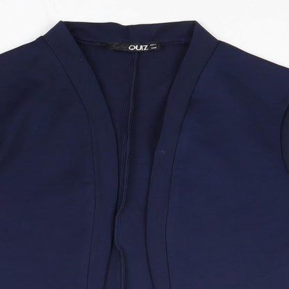 Womens UK Size 12 Quiz Blue Cardigan Jumper