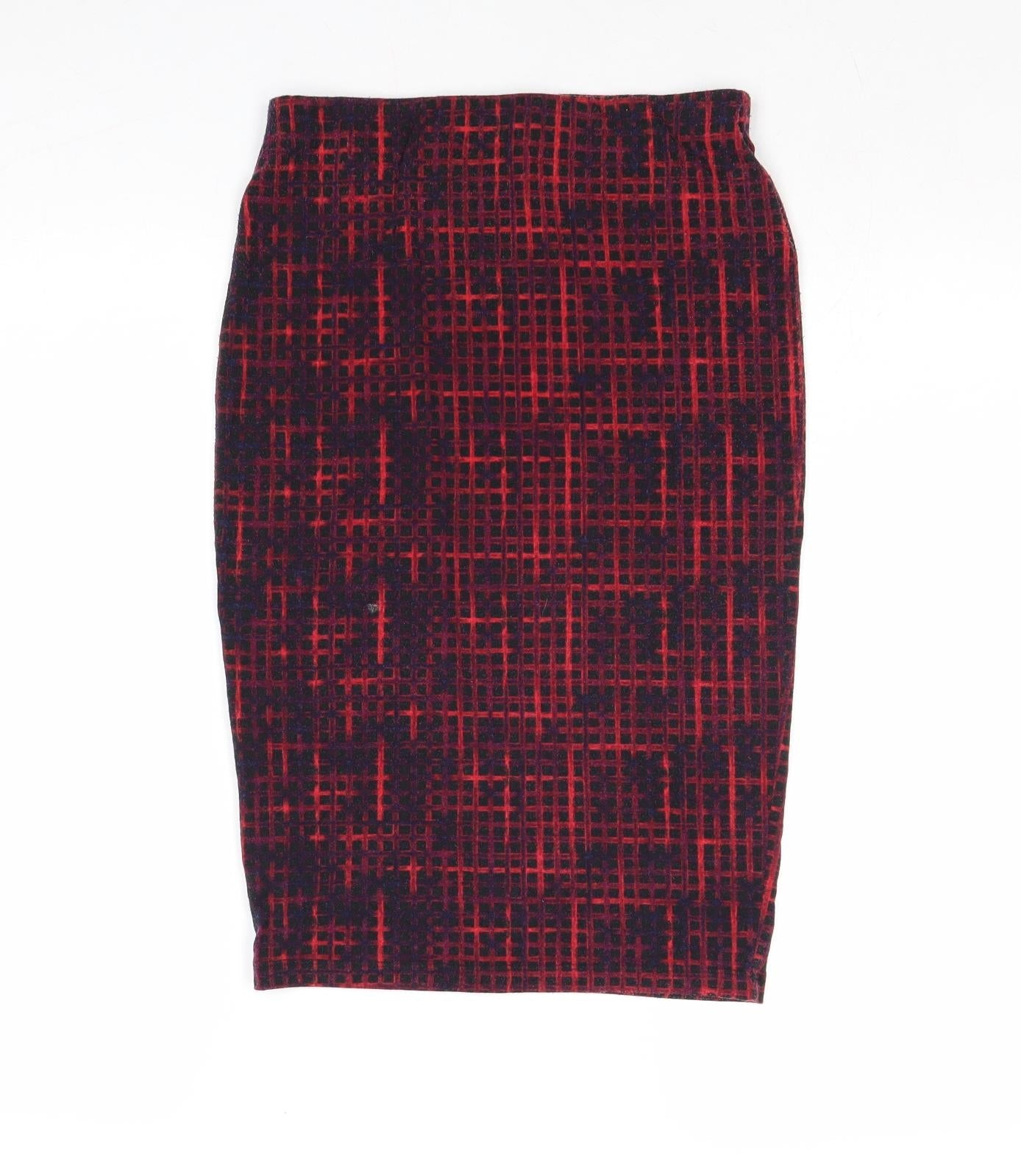 FOREVER 21 Womens Multicoloured Geometric Polyester Straight & Pencil Skirt Size XS