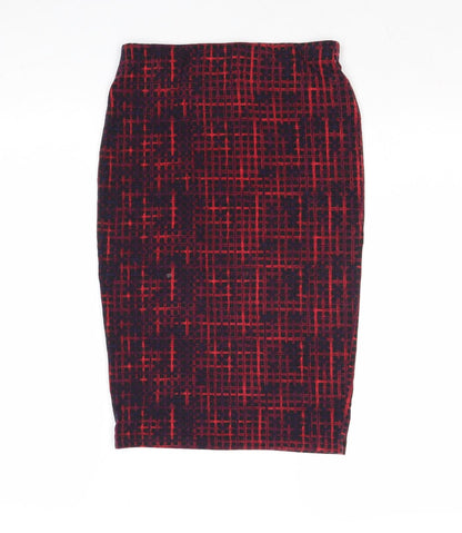 FOREVER 21 Womens Multicoloured Geometric Polyester Straight & Pencil Skirt Size XS