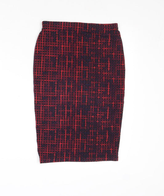 FOREVER 21 Womens Multicoloured Geometric Polyester Straight & Pencil Skirt Size XS