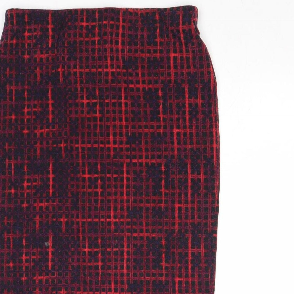 FOREVER 21 Womens Multicoloured Geometric Polyester Straight & Pencil Skirt Size XS