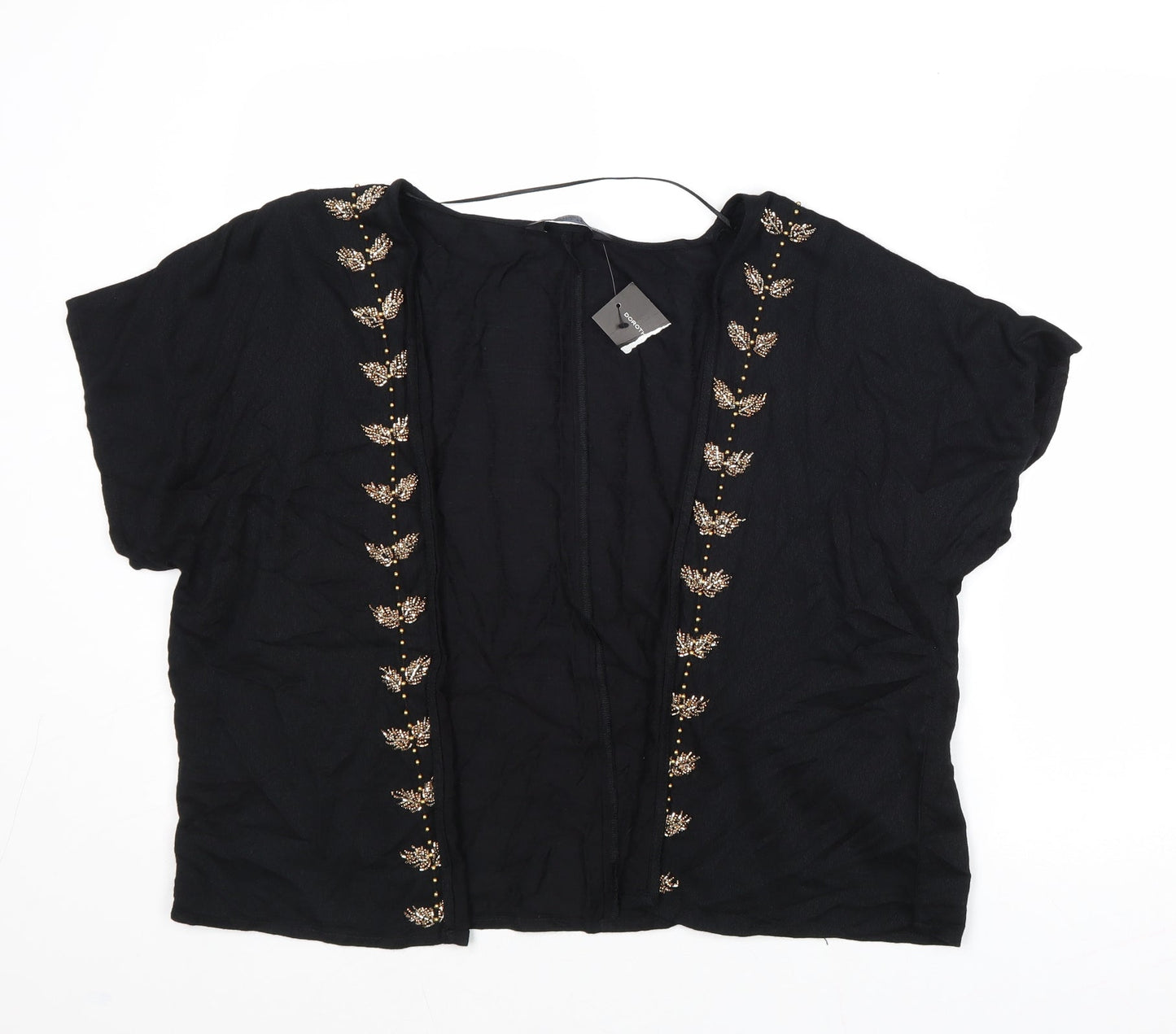 Womens UK Size XS Dorothy Perkins Black Cardigan Jumper