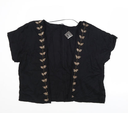 Womens UK Size XS Dorothy Perkins Black Cardigan Jumper