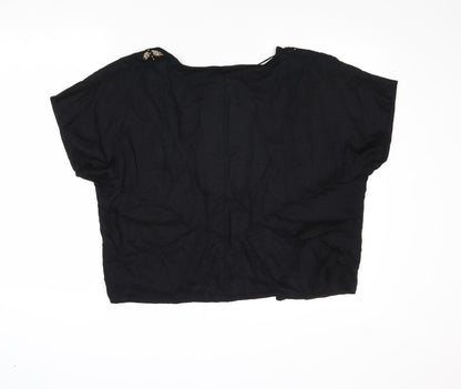 Womens UK Size XS Dorothy Perkins Black Cardigan Jumper