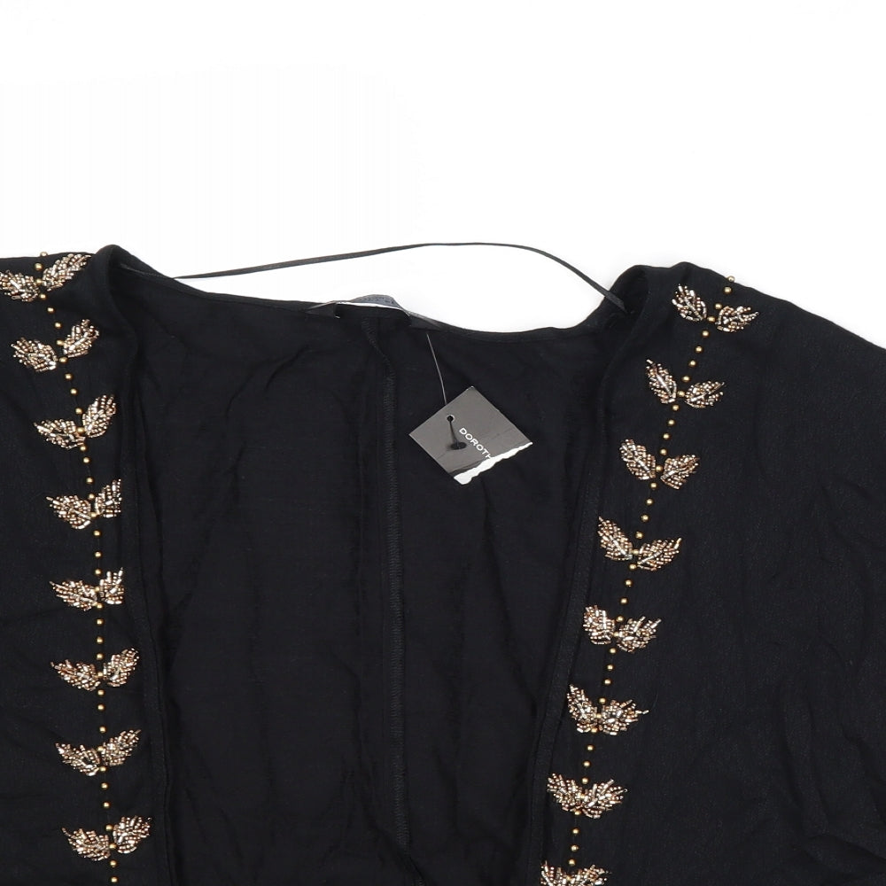 Womens UK Size XS Dorothy Perkins Black Cardigan Jumper