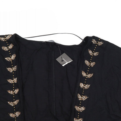 Womens UK Size XS Dorothy Perkins Black Cardigan Jumper