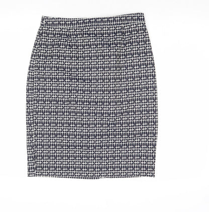 Great Plains Womens Multicoloured Geometric Polyester Straight & Pencil Skirt Size 10 Zip