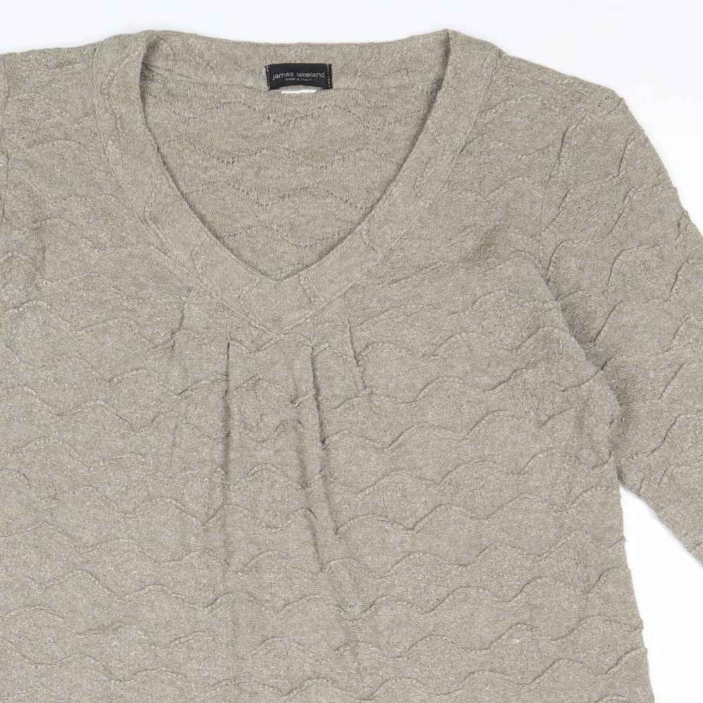 Womens UK Size 18 James Lakeland Beige Pullover Jumper