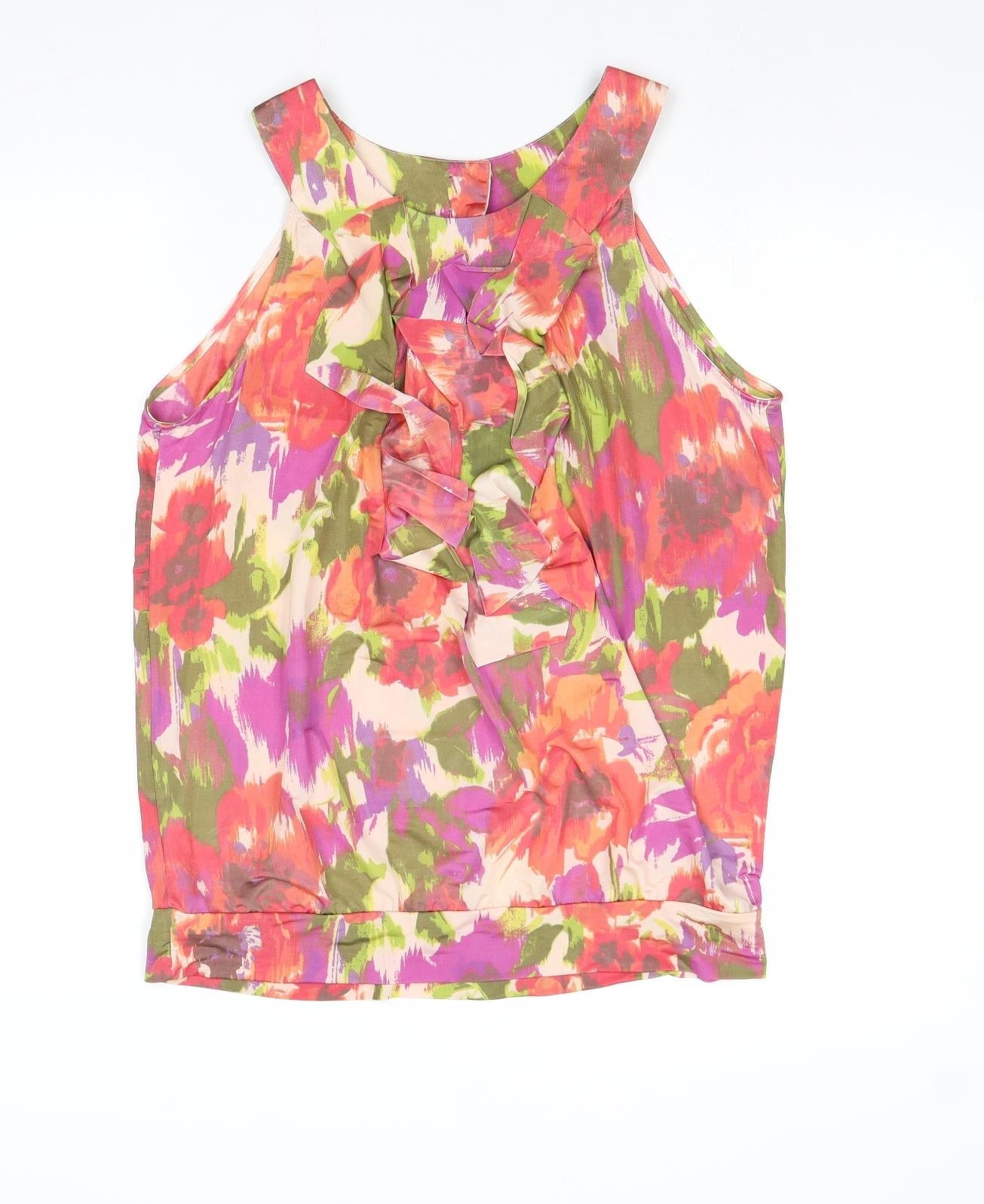 Womens UK Size M Wallis Multicoloured Basic Tank