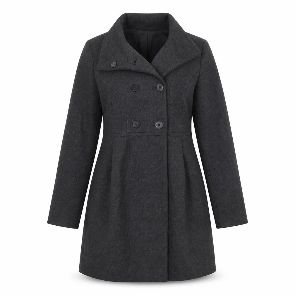 Womens UK Size M Zara Black Overcoat