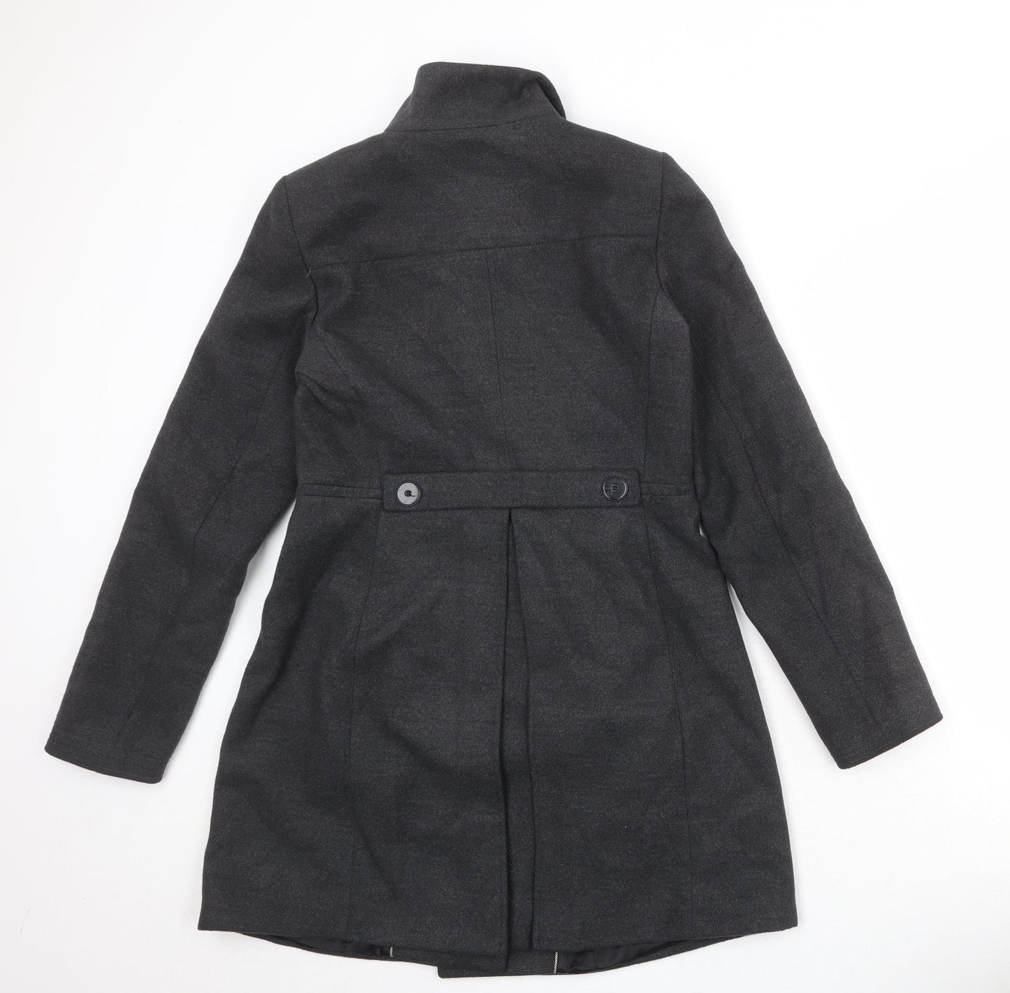 Womens UK Size M Zara Black Overcoat
