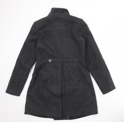 Womens UK Size M Zara Black Overcoat