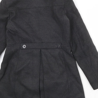 Womens UK Size M Zara Black Overcoat