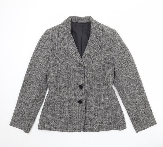 BHS Womens Black Polyester Jacket Blazer Size 8