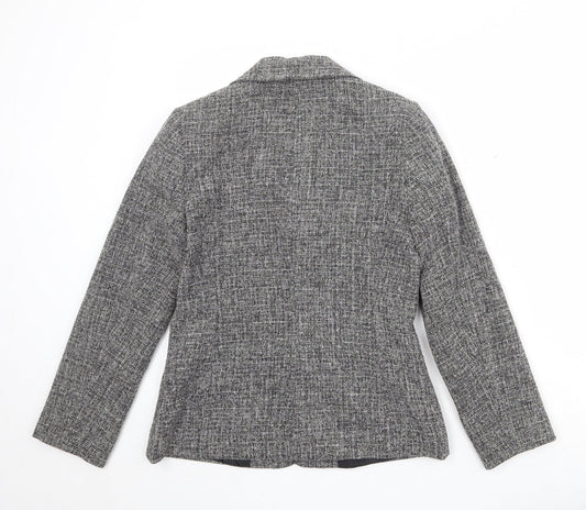 BHS Womens Black Polyester Jacket Blazer Size 8