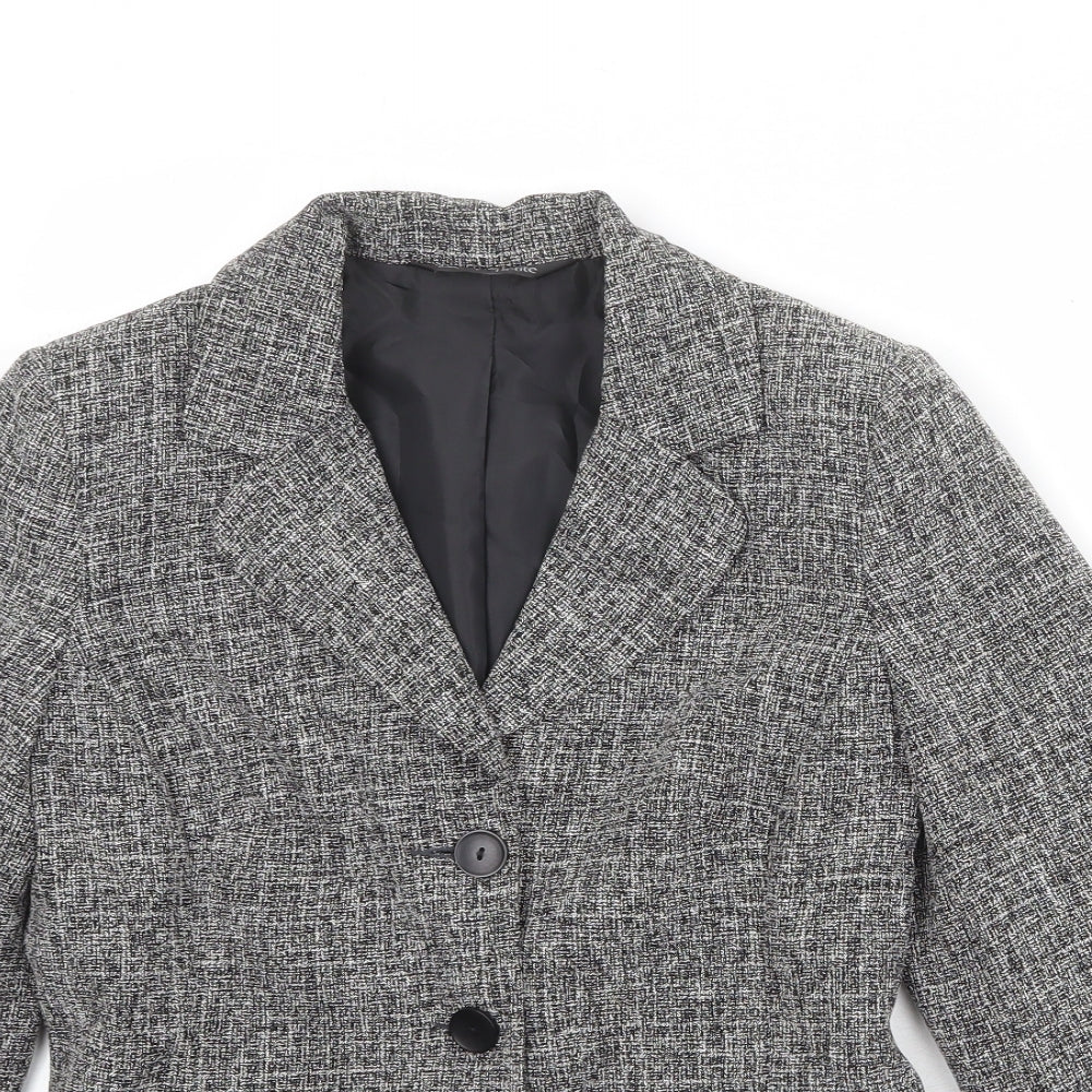 BHS Womens Black Polyester Jacket Blazer Size 8