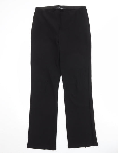 Womens UK Size 10 Bonmarché Regular Fit  Black Trousers