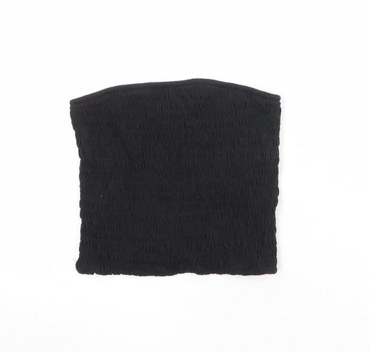 Womens UK Size S Monki Black Basic Tank