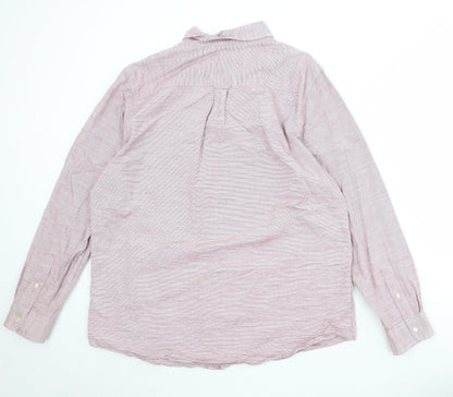 Mens UK Size L Maine Pink  Button-Up Long Sleeve Casual Shirt