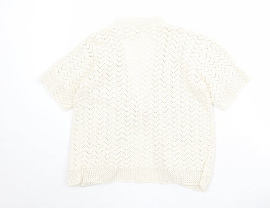 Womens UK Size S Pulse Beige Cardigan Jumper