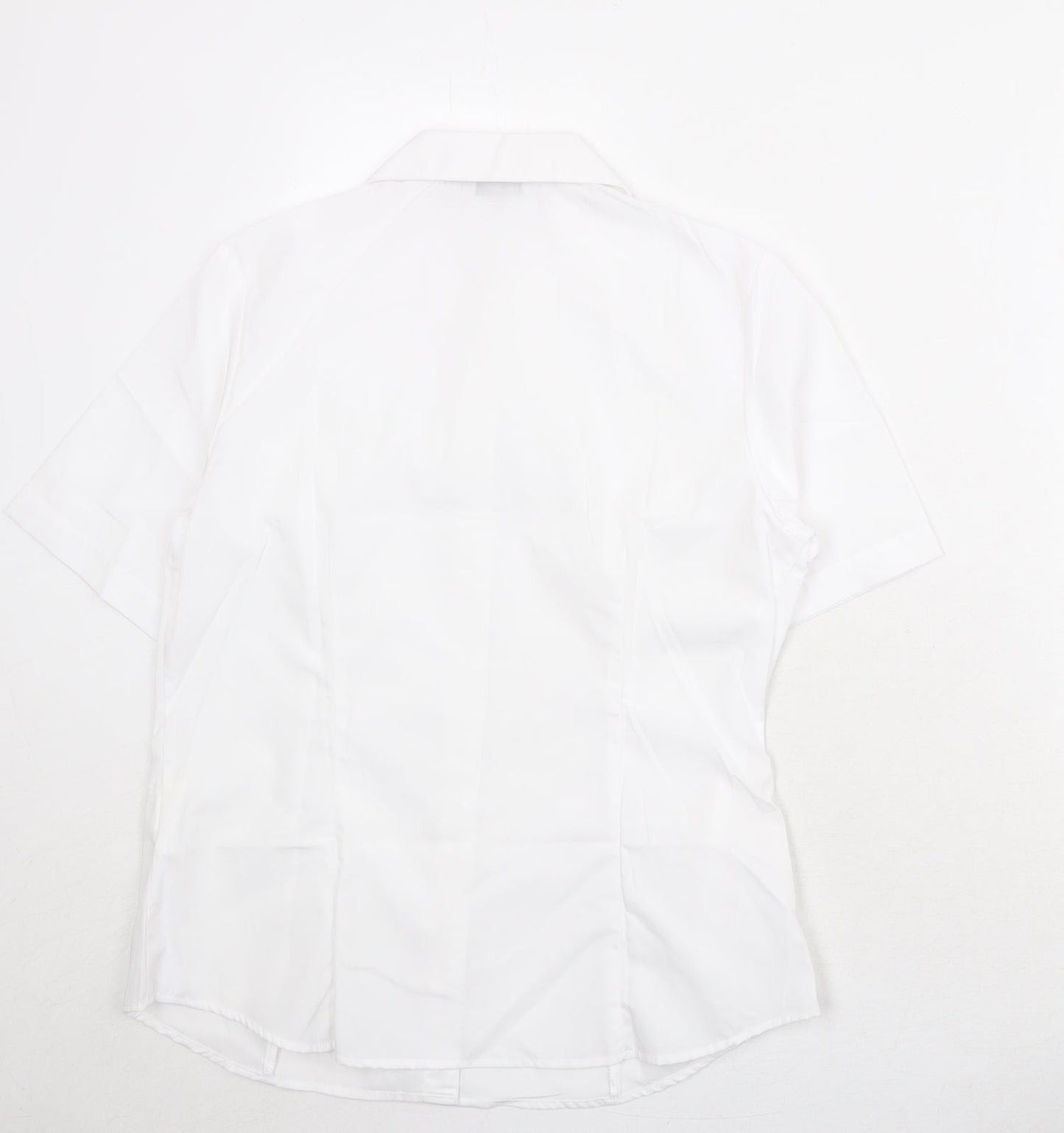 Womens UK Size 12 Disley White Basic Button-Up